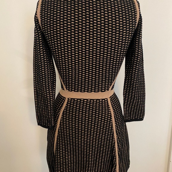 Club Monaco black and tan contrast sweater dress size XS - Picture 3 of 8